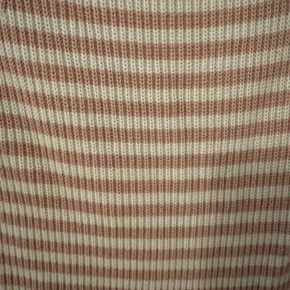 J. Crew Pink and White Stripe Long Sleeve Sweater size M - Picture 2 of 16
